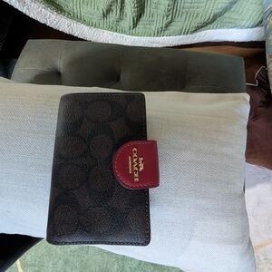 Coach Brown and Red Wallet